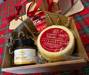 Tiny Box, Pecorino stagionato, formaggio con confettura, regalo di Natale