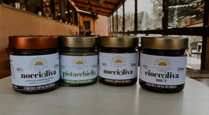 Creme Spalmabili Olio Extra Vergine di Oliva, cioccoliva, noccioliva, pistacihella